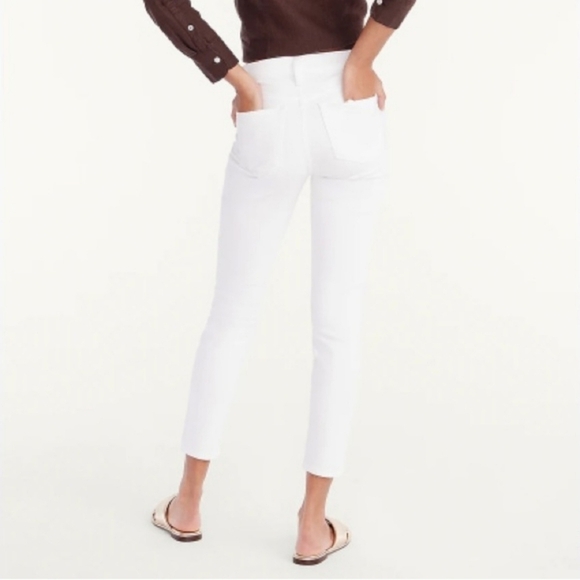 NWT J.Crew High Rise Toothpick White Jeans Plus Size 37 - Picture 4 of 5